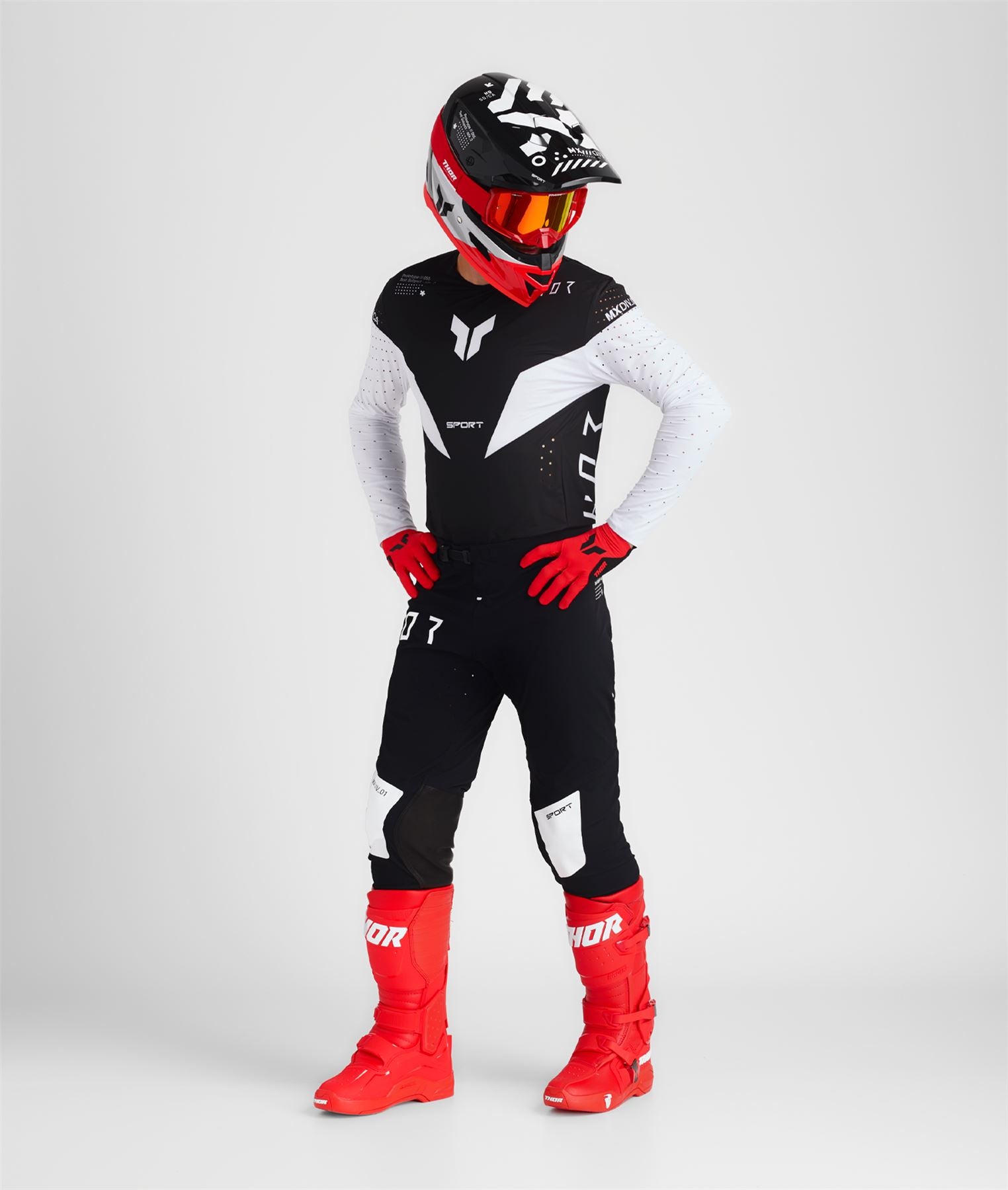 Thor 2026 Motocross Combo Kit Sportmode Strike Black White